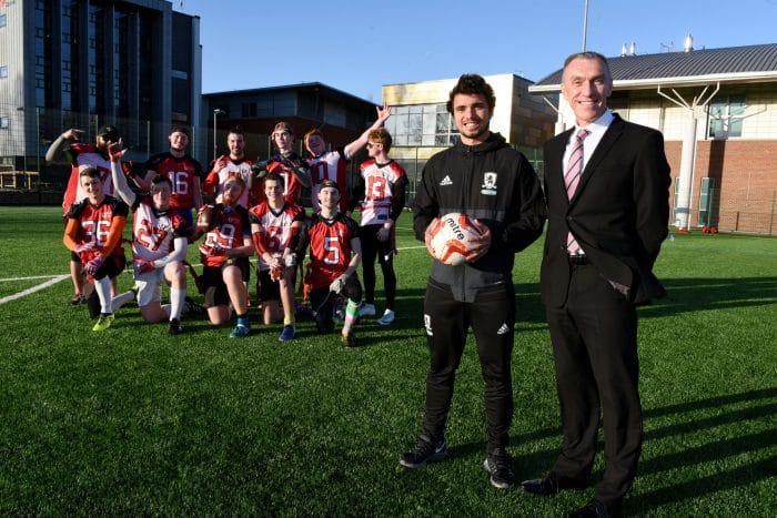 VC Paul Croney &amp; MFC player Fabio opening new outdoor pitch