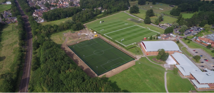 birds eye view of MFC training ground